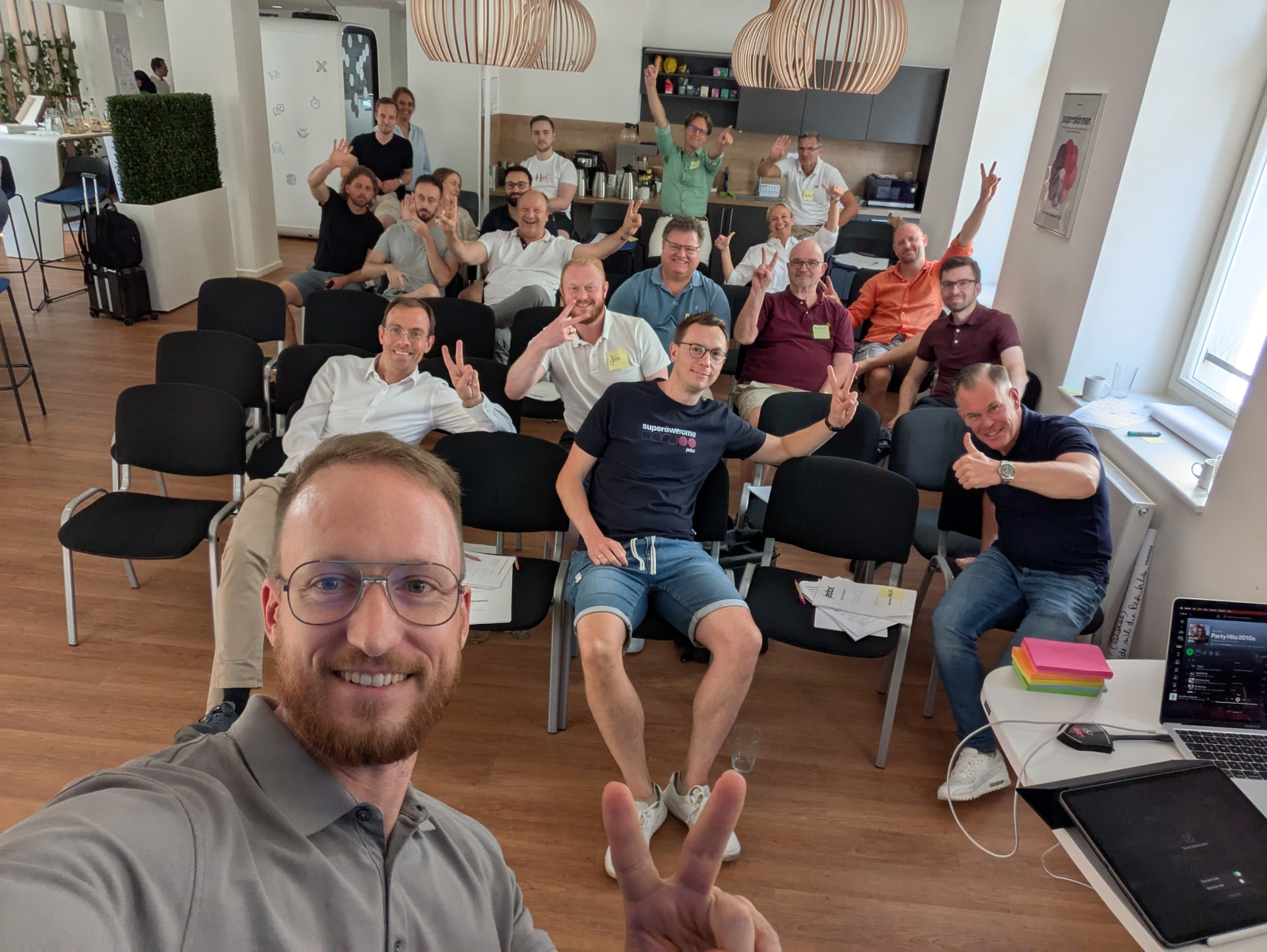 Boris leading a sales kick-off workshop with a group of revenue professionals