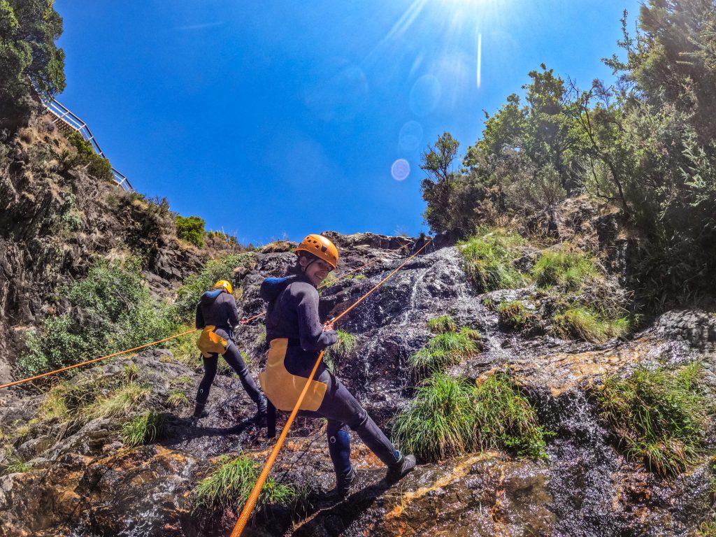 Canyoning in the river canyons near Bela Colina