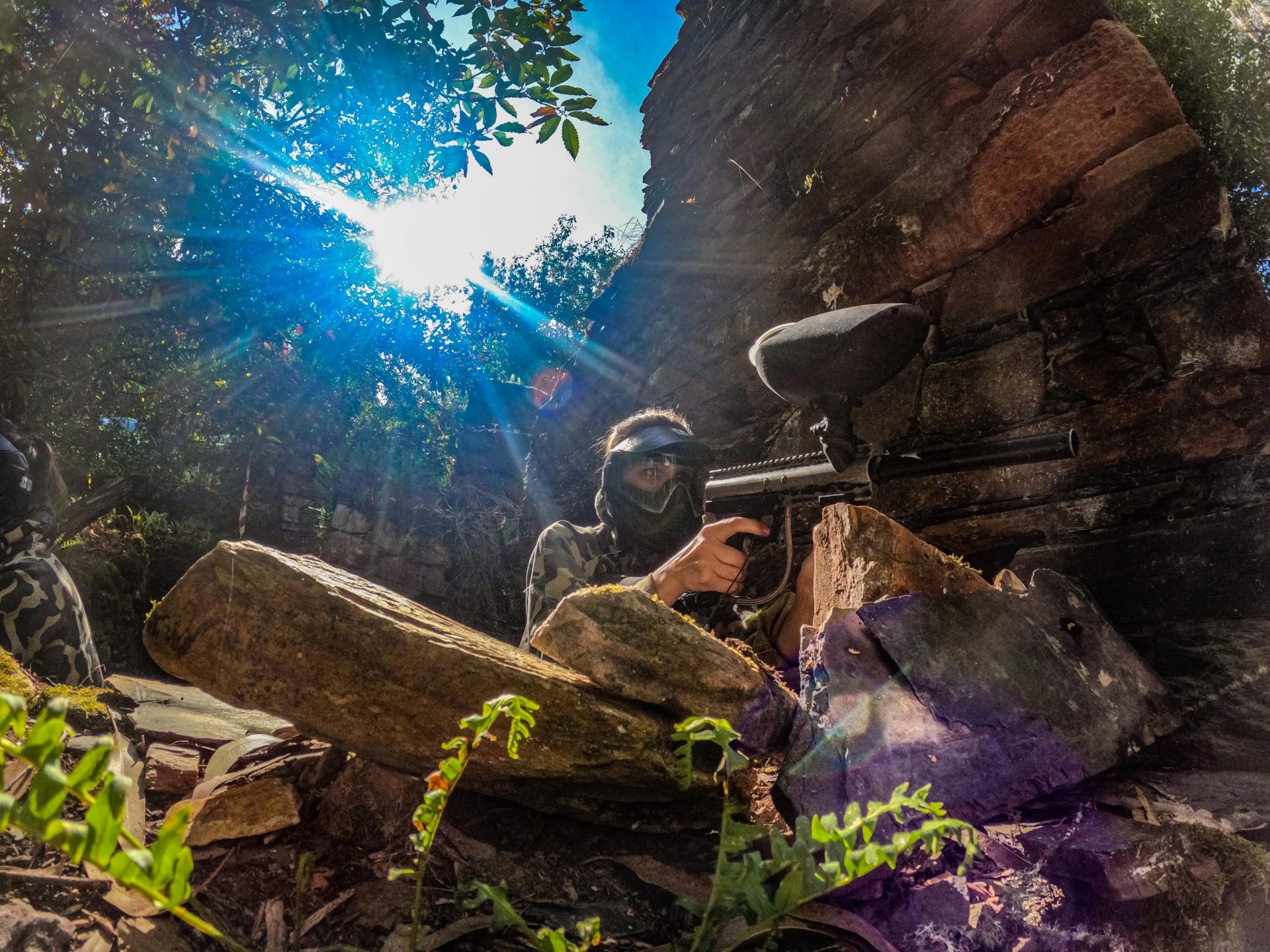Paintball in an abandoned mountain village