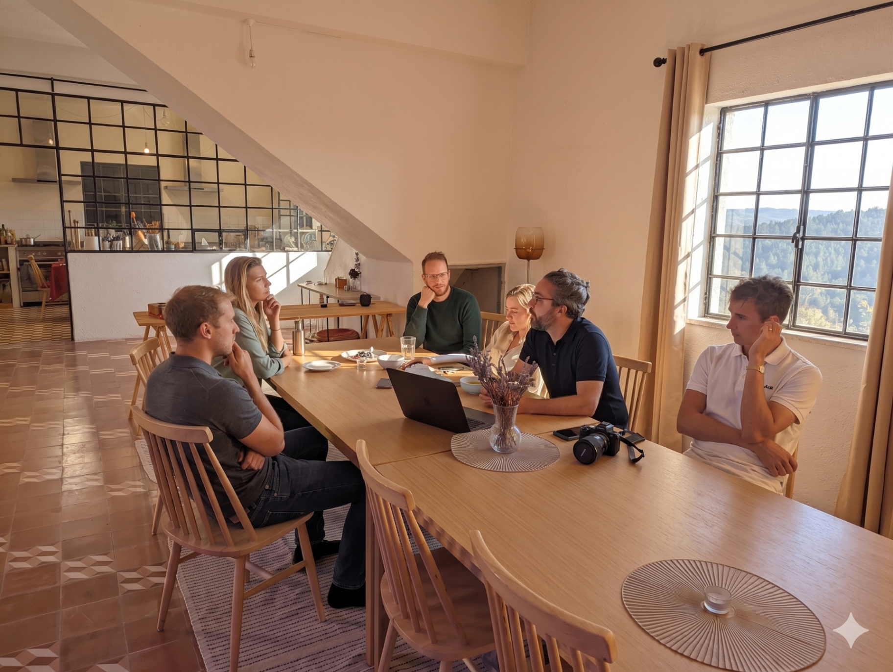 The long table during a live deal review